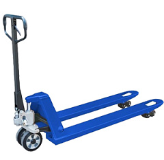 Тележка гидравлическая узковильная 2500 кг 1150х450 мм полиуретановые колеса TOR RHP