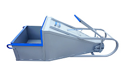 Бадья для бетона «Туфелька» 0,5 с одночелюстным затвором и рычажным приводом