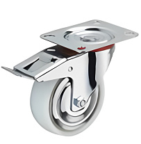 Колесо поворотное полипропилен SRCnb 55 125 мм с тормозом (F)