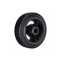 Колесо большегрузное неповоротное D 46 100 мм чугунное обрезиненное Колесо большегрузное неповоротное D 46 100 мм чугунное обрезиненное