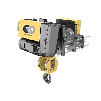 Таль передвижная двухскоростная с уменьшенной строительной высотой  5т 12м 2/1 380В электрическая канатная TOR SHA8 3D