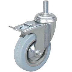 Колесо аппаратное поворотное SCtgb 42 100 мм с болтом и тормозом (F) Колесо аппаратное поворотное SCtgb 42 100 мм с болтом и тормозом (F)