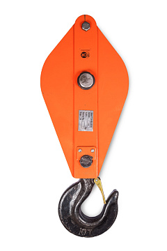 Блок монтажный однорольный с  крюком TOR 10 т с откидной щекой