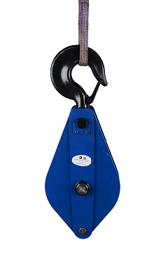 Блок монтажный однорольный с  крюком TOR 10 т с откидной щекой (S)*