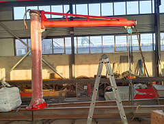 Кран консольный поворотный ручной TOR PSJ35050 500 кг, высота 3 м, стрела 5 м